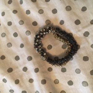 Rhinestone Gold/Pewter Bracelet